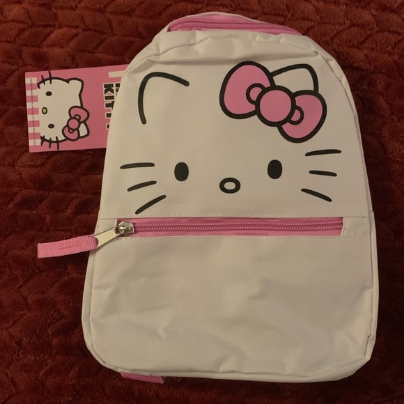 Sanrio Hello Kitty White Mini Backpack w/ Pink Straps - Picture 6 of 9